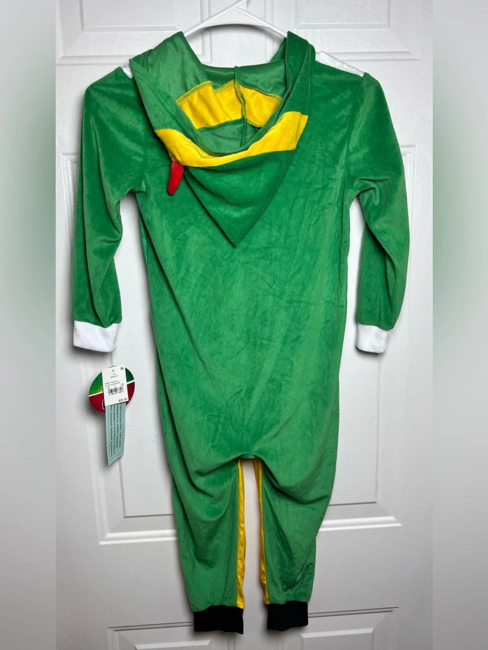 ELF Green, Yellow and white  Hooded Onesie Costume